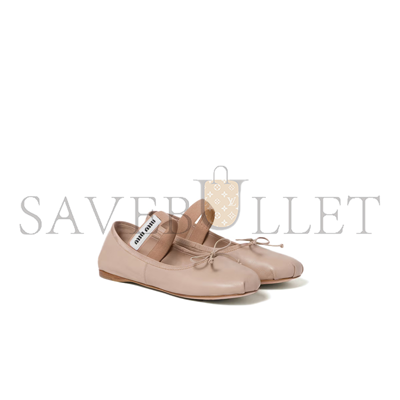 MIU MIU LEATHER BALLERINAS 5F794D